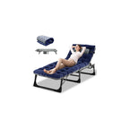 DoCred Chaise Lounge Chair, 5-Position Folding Outdoor Lounge Chair