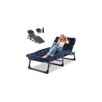 DoCred Chaise Lounge Chair, 5-Position Folding Outdoor Lounge Chair