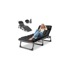 DoCred Chaise Lounge Chair, 5-Position Folding Outdoor Lounge Chair