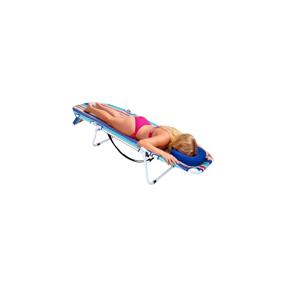 DoCred Chaise Lounge Chair, 5-Position Folding Outdoor Lounge Chair