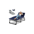 DoCred Chaise Lounge Chair, 5-Position Folding Outdoor Lounge Chair