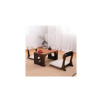 Japanese Floor Chair Solid Wood Meditation Chair with Back Support, Japanese Style Floor Seating Tatami Floor Seats with Cushion for Coffee Table, Low Tea Table，Living Room, Bedroom, Bay Window