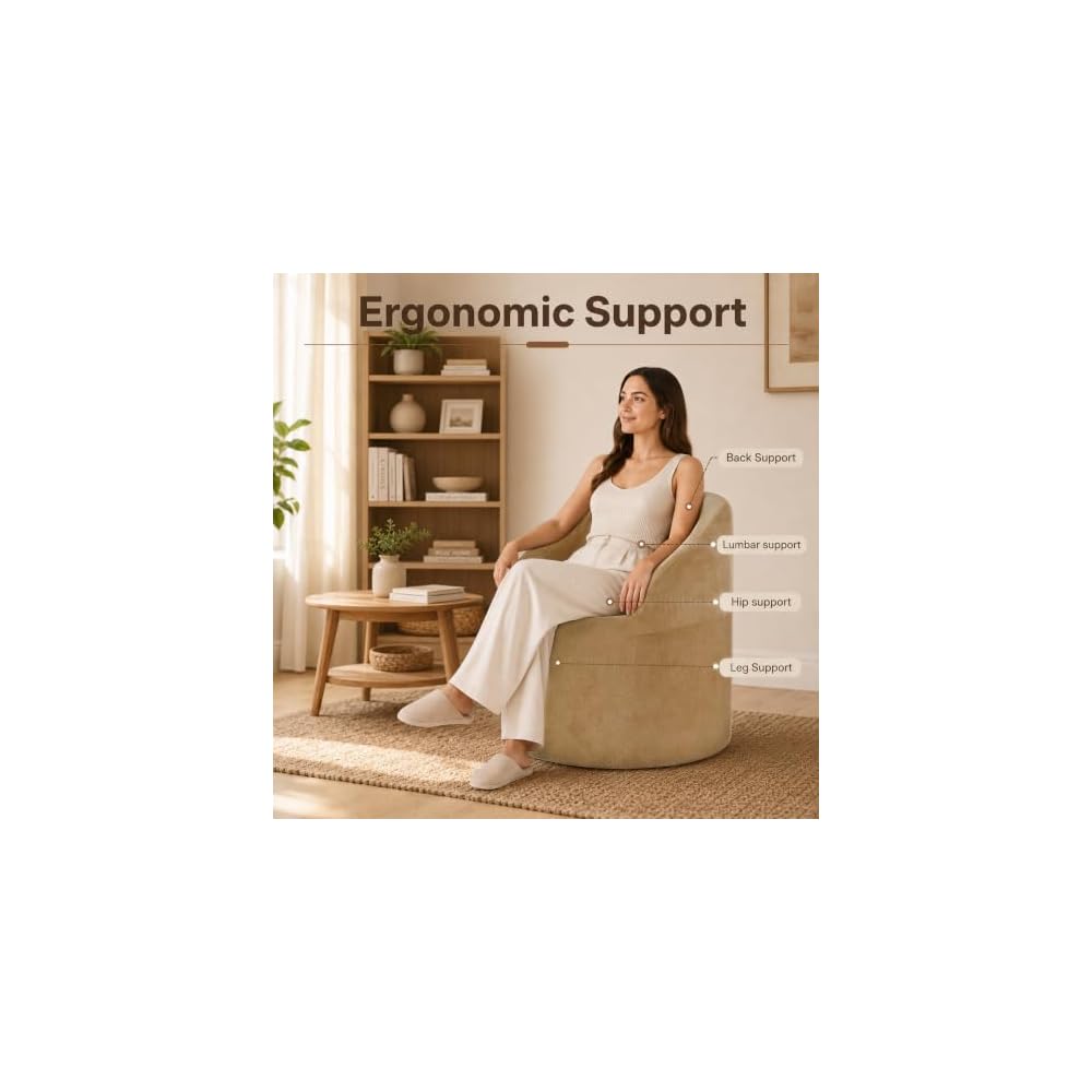 31.5'' Boneless Single Sofa Cozy Barrel Accent Chair