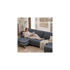 U-Shape Sectional Couch, 110 Inch Modern Modular Sofa