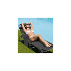DoCred Chaise Lounge Chair, 5-Position Folding Outdoor Lounge Chair