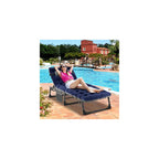 DoCred Chaise Lounge Chair, 5-Position Folding Outdoor Lounge Chair