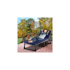 DoCred Chaise Lounge Chair, 5-Position Folding Outdoor Lounge Chair